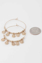 Women's Smiley Face Charms Hoop Earrings BYMANYC ® New York CONTEMPORARY VIBRANT MODERN JEWELRY - New Collection