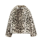 Women's Snow Leopard Faux Fur Short Jacket BYMANYC ® New York CONTEMPORARY VIBRANT MODERN FASHION - New Collection