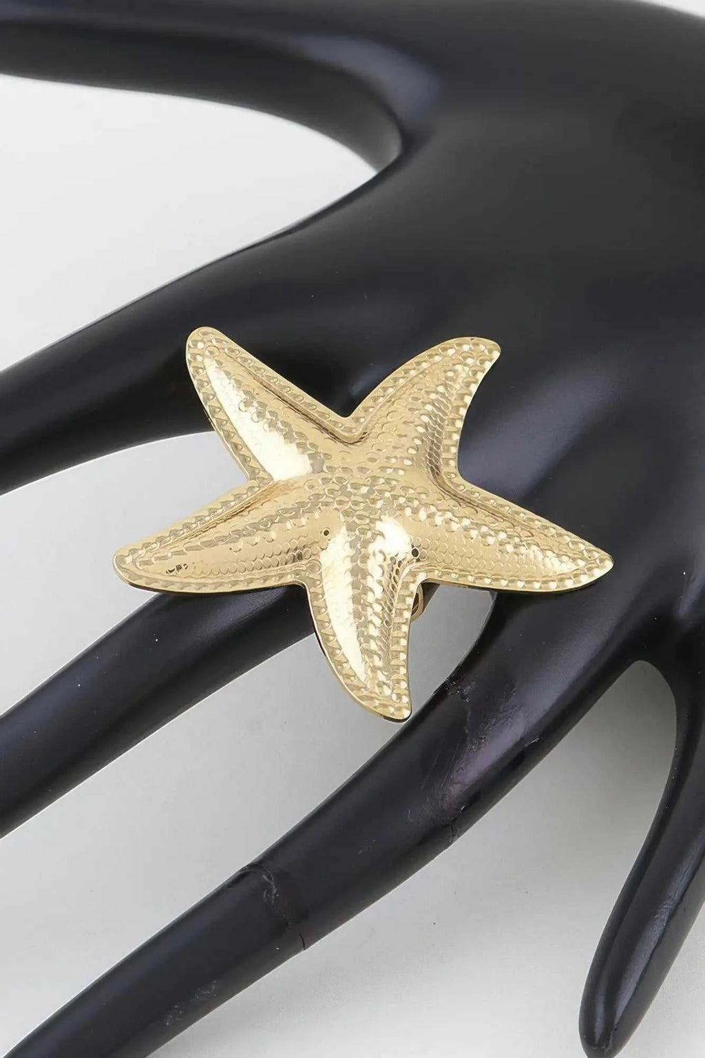 Women's Statement Ring Hammered Scale Starfish BYMANYC ® New York TEXTURED OCEANIC CELESTIAL BAND - New Collection