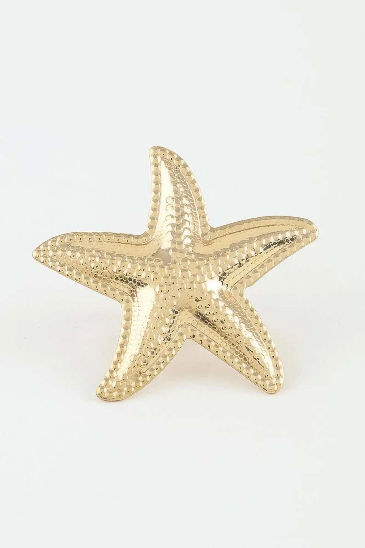 Women's Statement Ring Hammered Scale Starfish BYMANYC ® New York TEXTURED OCEANIC CELESTIAL BAND - New Collection