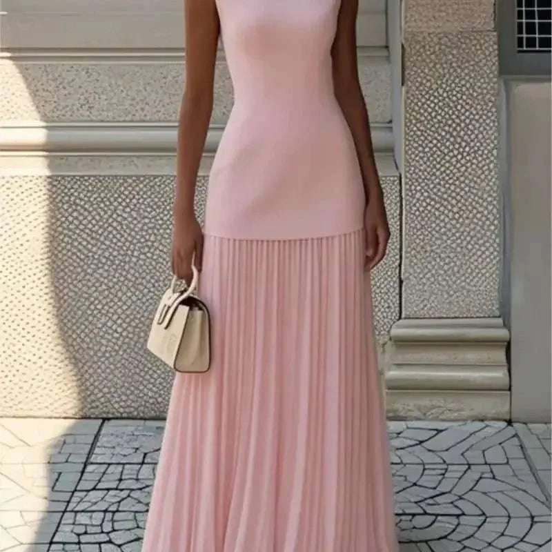 Women's Strapless Long Prom Dress Elegant Wedding Dress Casual Loose Ruched Maxi Dress Floor Length Elegant Evening Dress