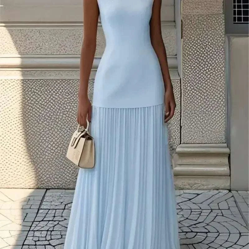 Women's Strapless Long Prom Dress Elegant Wedding Dress Casual Loose Ruched Maxi Dress Floor Length Elegant Evening Dress