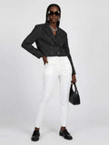 Women's Striped Cropped Tailored Jacket - FORT GREENE: New Collection COUTURE in BROOKLYN - BYMANYC ® New York