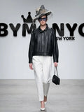 Women's Textured Faux Leather Biker Jacket BYMANYC ® New York CONTEMPORARY VIBRANT MODERN FASHION - New Collection