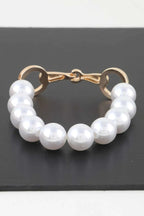 Women's Toggle Bracelet Pearl Beaded BYMANYC ® New York ELEGANT LUSTROUS BEADED PULSERA - New Collection