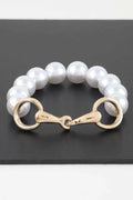 Women's Toggle Bracelet Pearl Beaded BYMANYC ® New York ELEGANT LUSTROUS BEADED PULSERA - New Collection