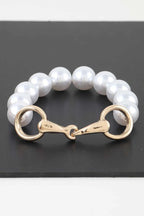 Women's Toggle Bracelet Pearl Beaded BYMANYC ® New York ELEGANT LUSTROUS BEADED PULSERA - New Collection