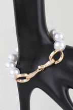 Women's Toggle Bracelet Pearl Beaded BYMANYC ® New York ELEGANT LUSTROUS BEADED PULSERA - New Collection