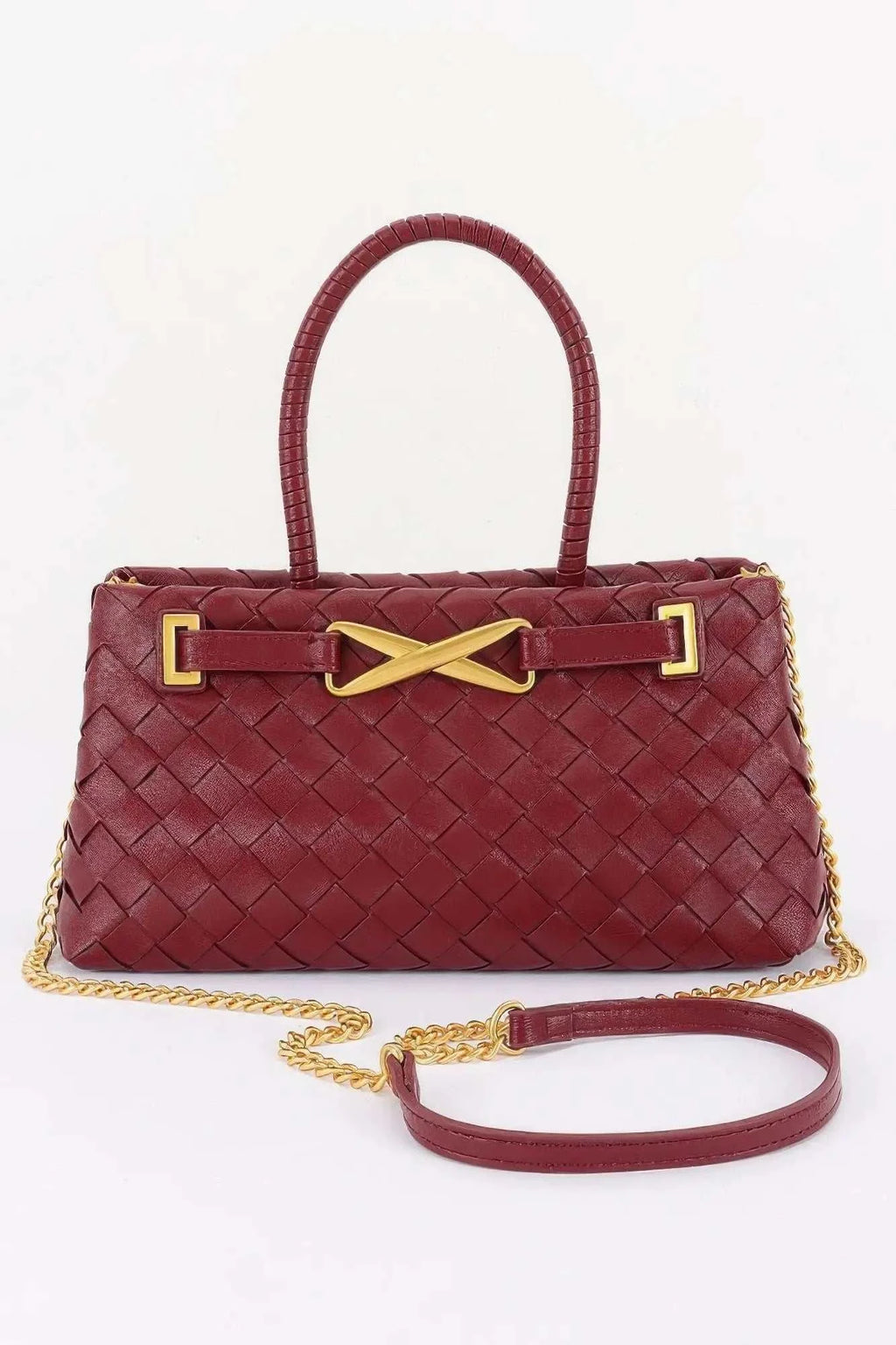Women's Top Handle Bag Braided Vegan Leather BYMANYC ® New York CONTEMPORARY WOVEN STRUCTURED PURSE - New Collection
