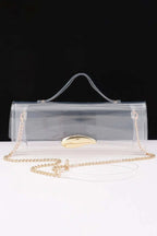Women's Top Handle Bag Transparent BYMANYC ® New York CONTEMPORARY CLEAR STRUCTURED PURSE - New Collection