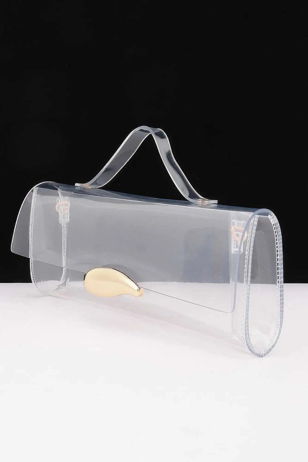 Women's Top Handle Bag Transparent BYMANYC ® New York CONTEMPORARY CLEAR STRUCTURED PURSE - New Collection