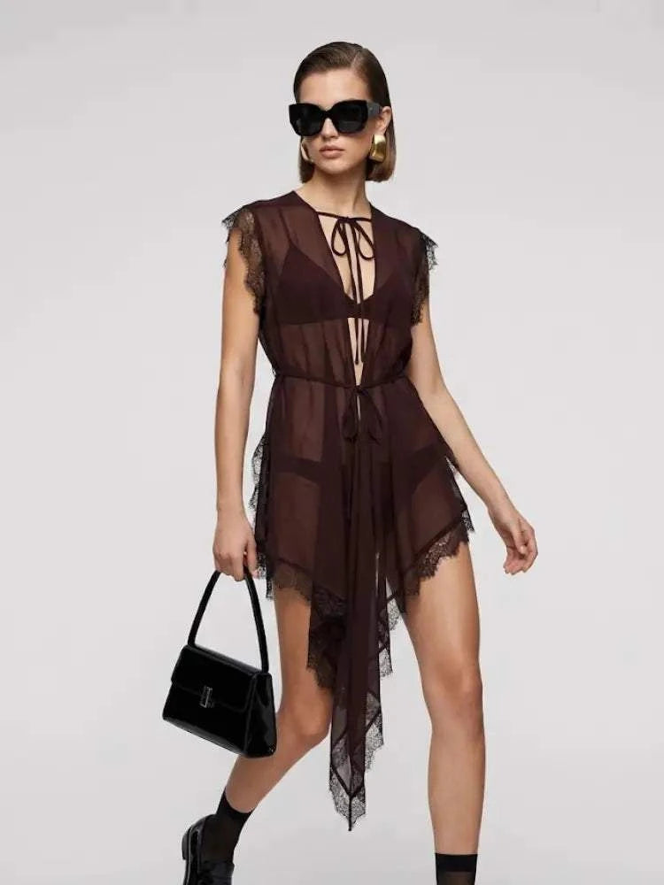Women's Top Sheer Lace BYMANYC ® New York SOHO SHEER LACE TUNIC - New Collection