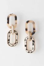 Women's Two Toned Link Chain Drop Earrings BYMANYC ® New York CONTEMPORARY VIBRANT MODERN FASHION - New Collection