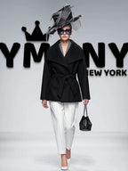 Women's Wool-Blend Belted Short Coat BYMANYC ® New York CONTEMPORARY VIBRANT MODERN FASHION - New Collection