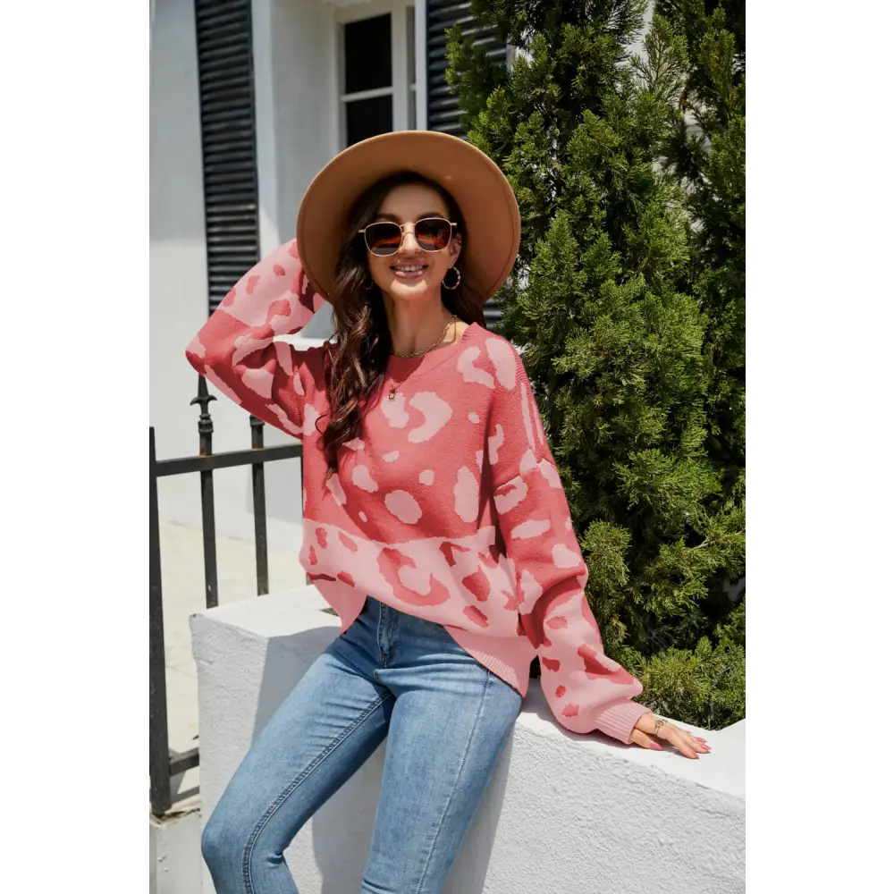 Leopard print luxury fashion sweater for timeless designer clothing $44 sizing regular picture outdoors pattern bold