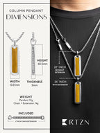 Tiger Eye Column Pendant Necklace - Maven Couture IncColumn Pendant