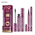 YANQINA Liquid Eyeliner Pencil 4D Waterproof Mascara Set Cosmetics Eye Liner Thick Curling Mascara Eyebrow Pencil Eyes Makeup