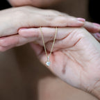 Yellow Gold Plated Silver 0.5 Carat Moissanite Heart Pendant with Chain
