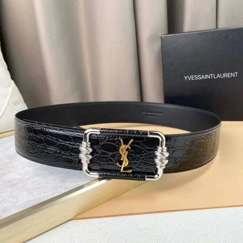 Yves Saint Laurent Vintage YSL Monogram Belt - Maven Couture Inc