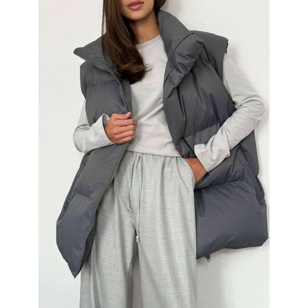 Elevate your wardrobe with the timeless turtleneck vest coat $55.54 basic style that reinforces your chic and stylish