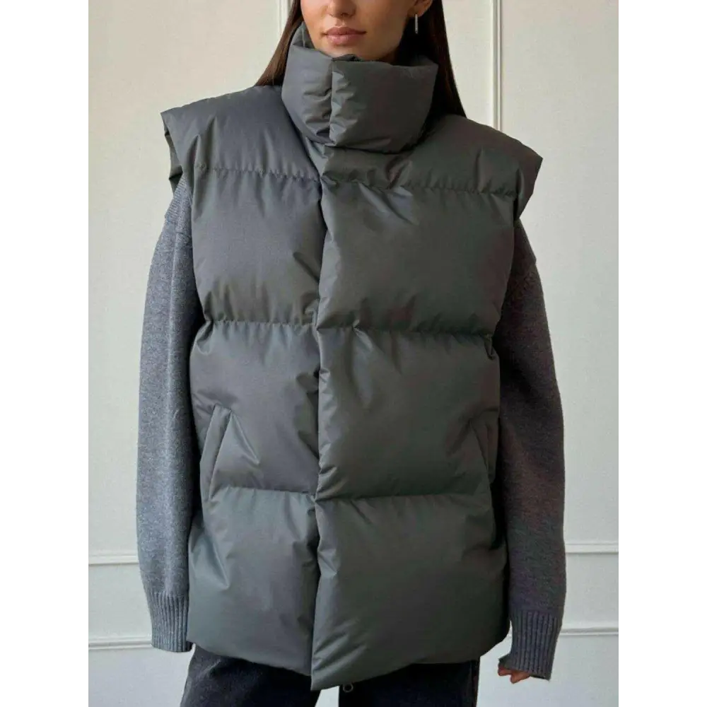 Elevate your wardrobe with the timeless turtleneck vest coat $55.54 basic style that reinforces your chic and stylish