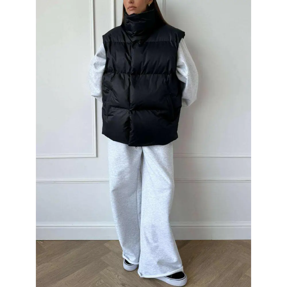 Elevate your wardrobe with the timeless turtleneck vest coat $55.54 basic style that reinforces your chic and stylish