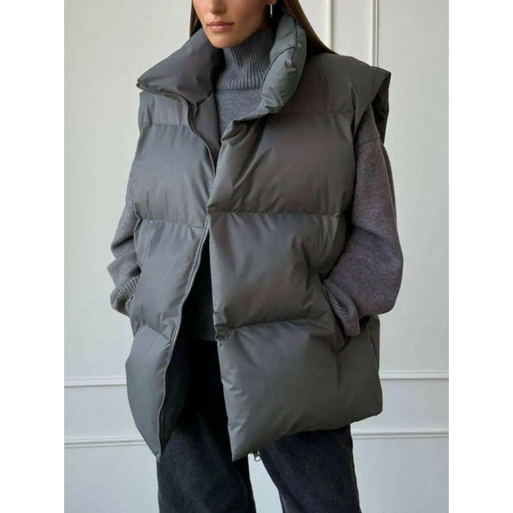 Elevate your wardrobe with the timeless turtleneck vest coat $55.54 basic style that reinforces your chic and stylish