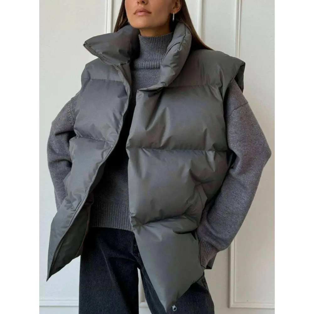 Elevate your wardrobe with the timeless turtleneck vest coat $55.54 basic style that reinforces your chic and stylish